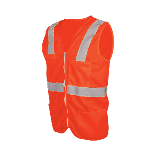 Chaleco D-Safety de alta visibilidad con cierre y reflejantes